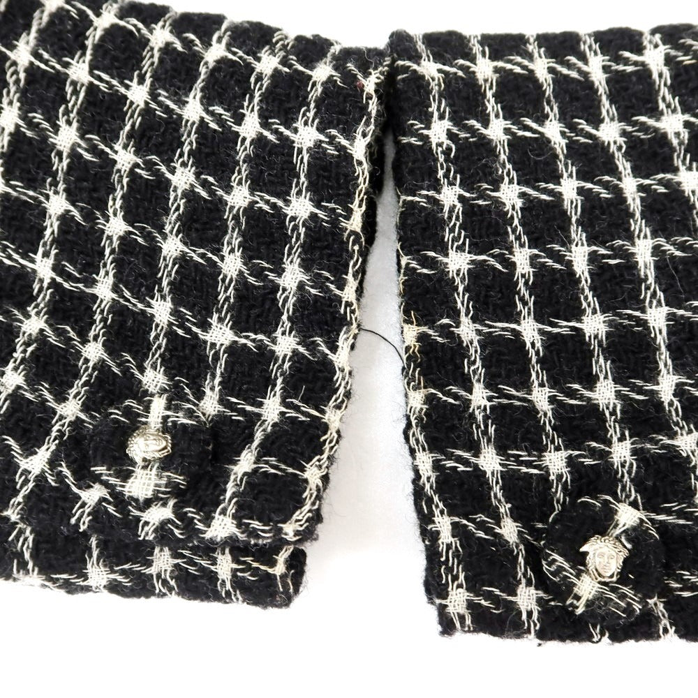 ヴェルサーチ ジーンズ ウール チェック ジャケット