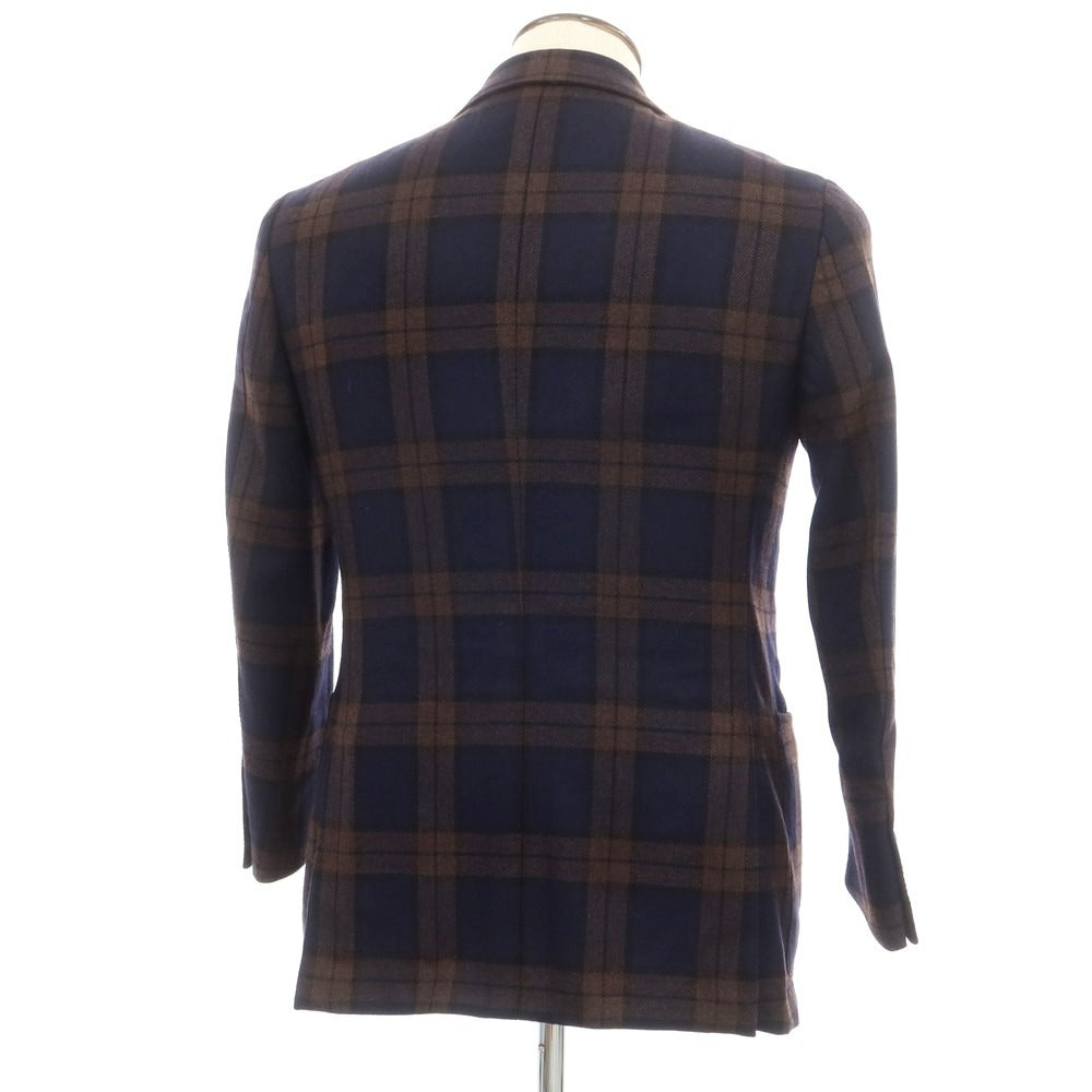 ダンヒル ウール カシミア チェック テーラード ジャケット