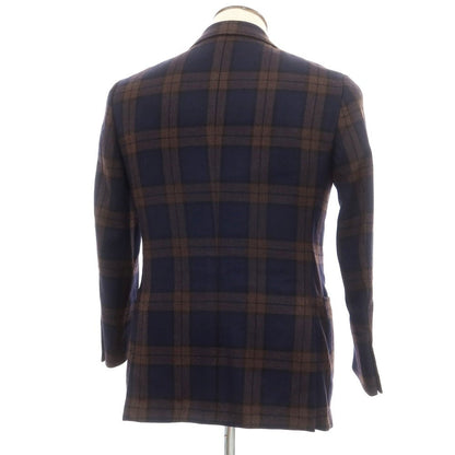 ダンヒル ウール カシミア チェック テーラード ジャケット