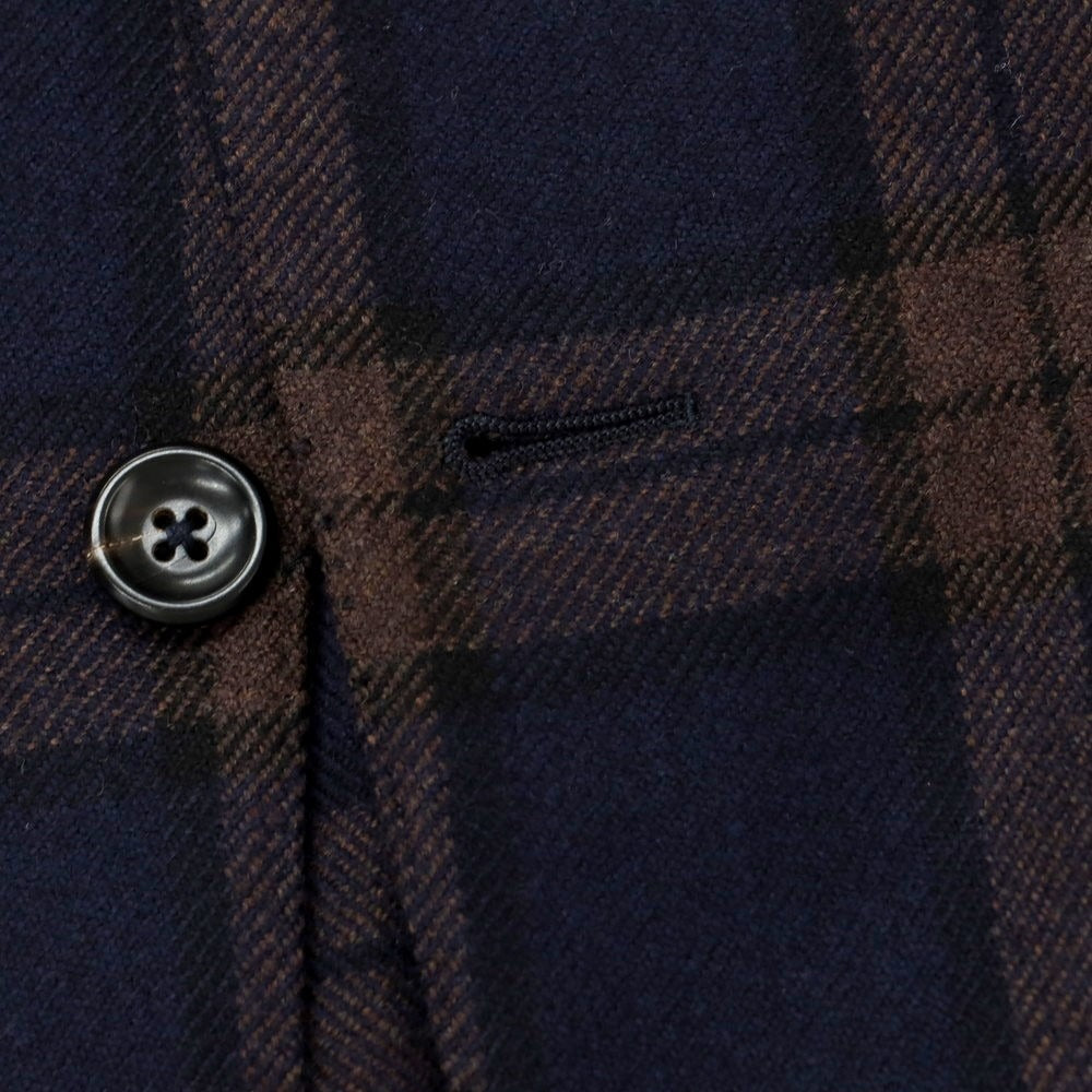 ダンヒル ウール カシミア チェック テーラード ジャケット