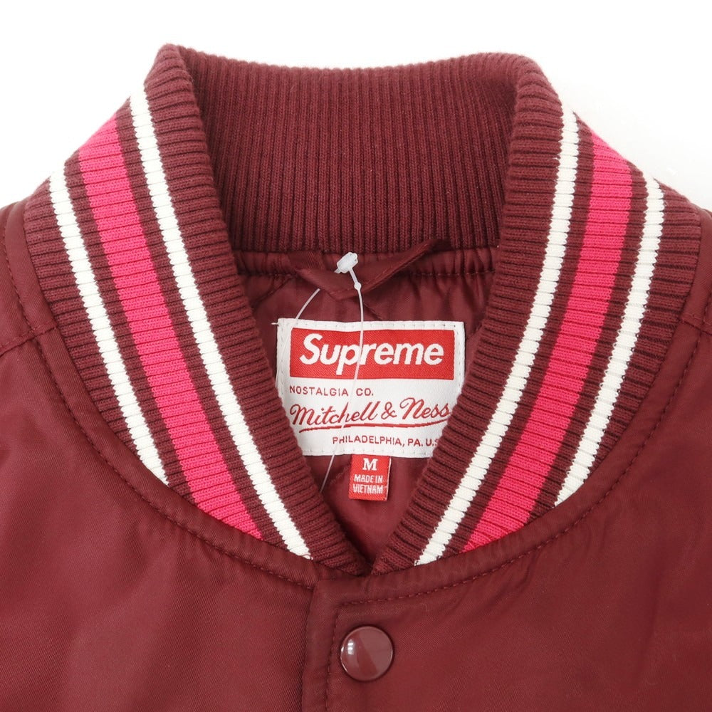 Supreme Mitchell & Ness カモ ロゴ ナイロン パデッド バーシティ ジャケット
