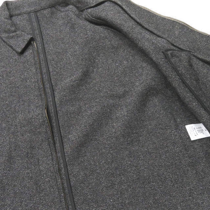 コットン ウール ツイード ドロップ カラー ブルゾン ジャケット