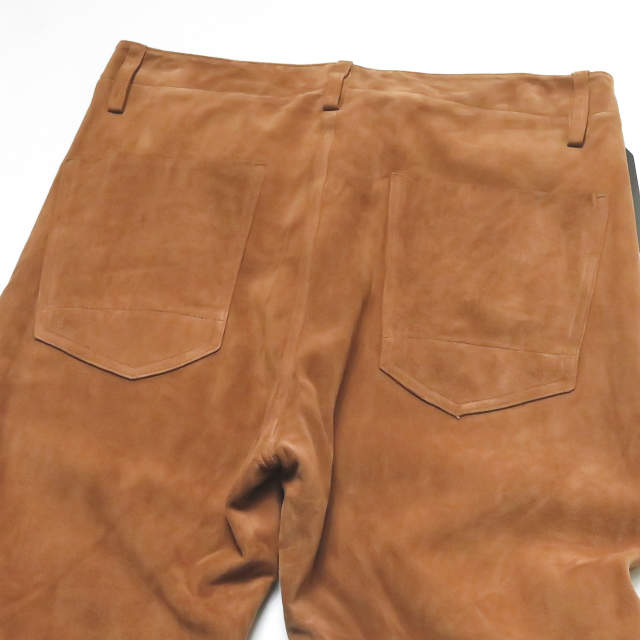 Bukht ゴート スエード テーパード パンツ キャメル
