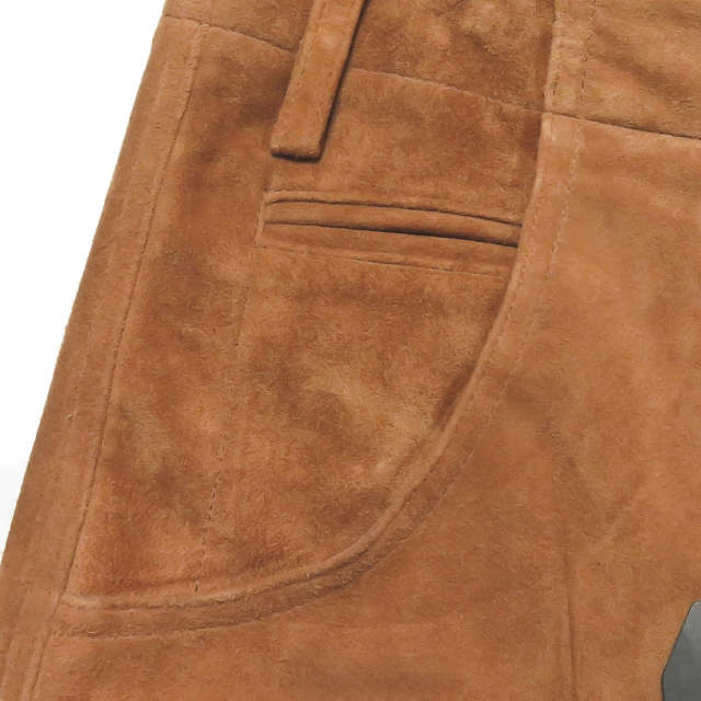 Bukht ゴート スエード テーパード パンツ キャメル