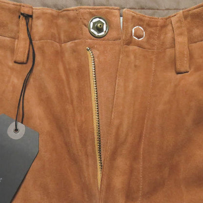 Bukht ゴート スエード テーパード パンツ キャメル