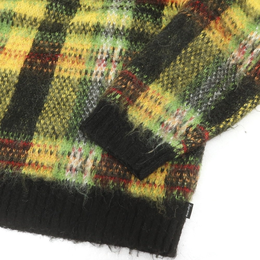 Supreme ブラッシュド プレイド セーター ニット