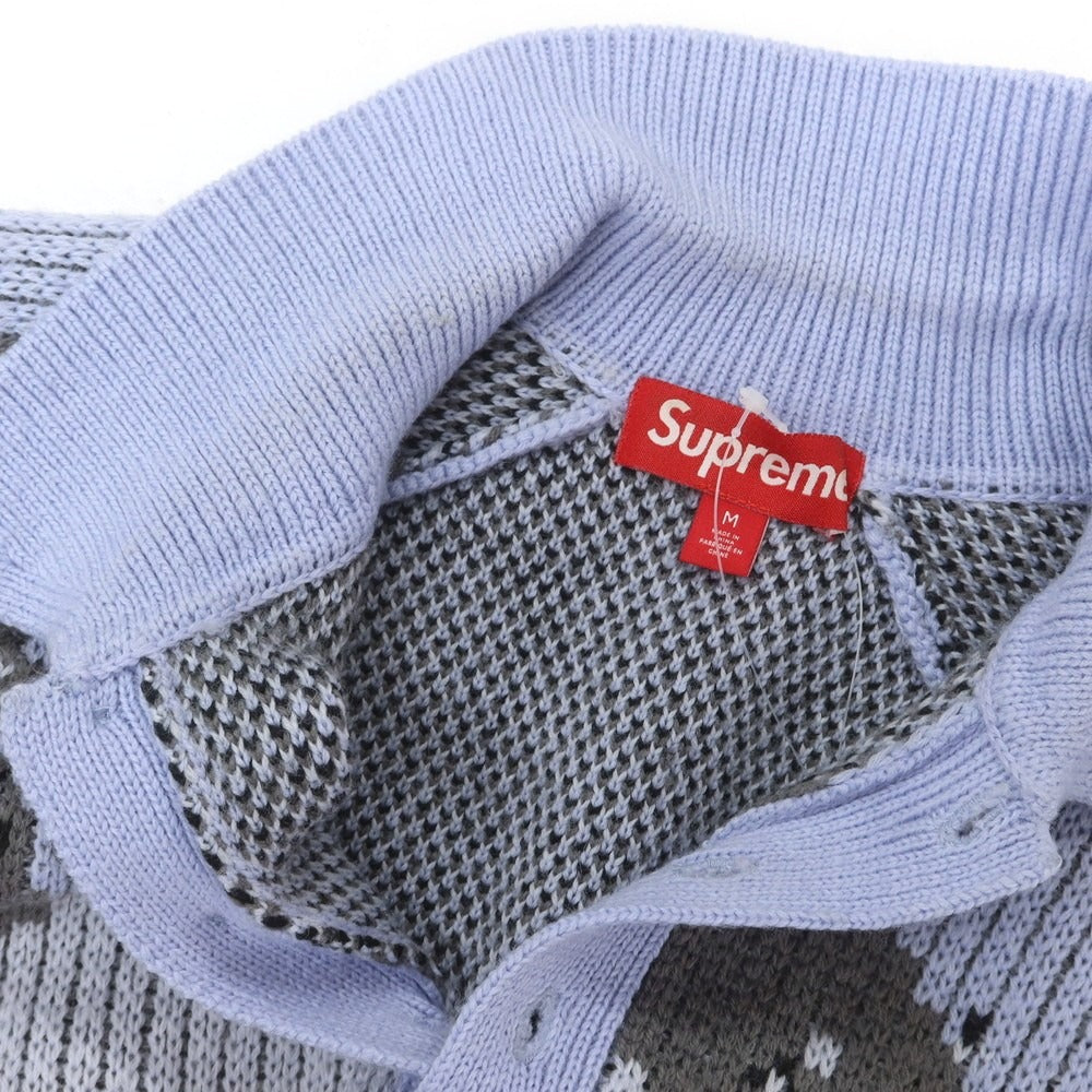 Supreme スモール ボックス ポロ セーター アクリル ウール ニット
