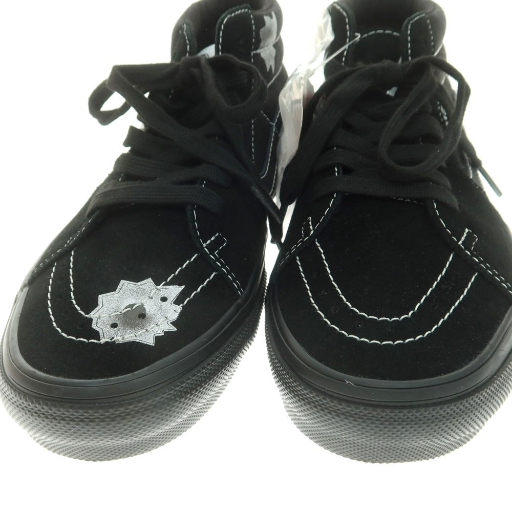 Supreme Vans Nate Lowman スケート グロッソ ミッド レザー キャンバス スニーカー