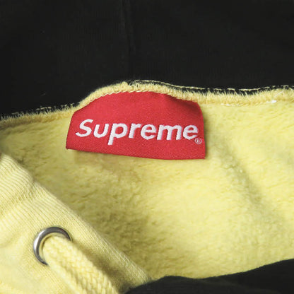 Supreme コントラスト 刺繍 フーディー M イエロー