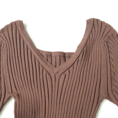 シックスロクビューティーアンドユースユナイテッドアローズ RIB SHORT SLEEVE KNIT ニットトップス
