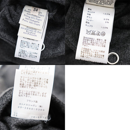 エルメス カシミヤ フランネル ダウン シャツ ジャケット グレー