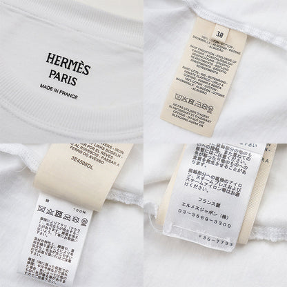 エルメス カヌー プリント Tシャツ ドレス ホワイト