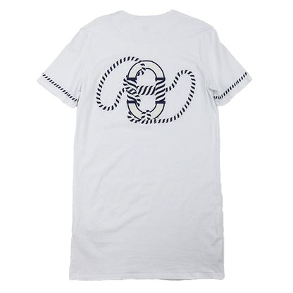 エルメス カヌー プリント Tシャツ ドレス ホワイト