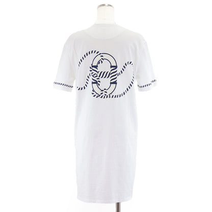 エルメス カヌー プリント Tシャツ ドレス ホワイト