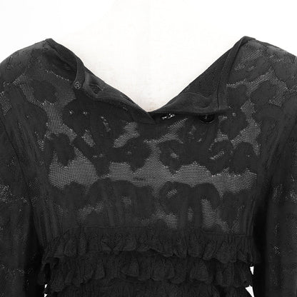 シャネル ブラック フリル ドレス P63292