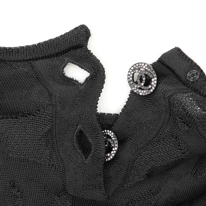 シャネル ブラック フリル ドレス P63292