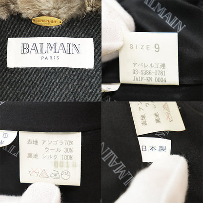 バルマン アンゴラウールブレンドコート