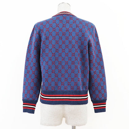グッチ GGモノグラム メタリック ウールシルクカシミヤニット
