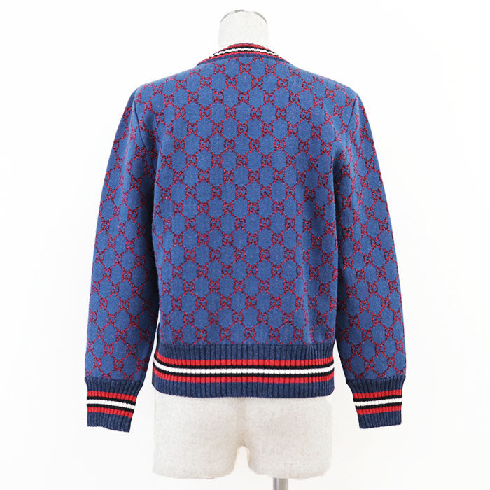 グッチ GGモノグラム メタリック ウールシルクカシミヤニット