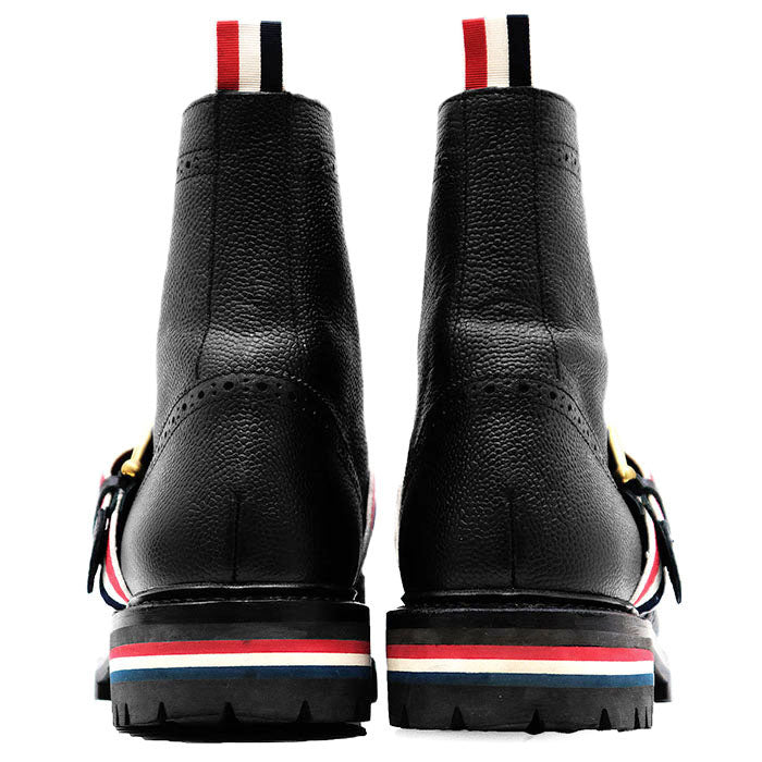 Thom Browne トリコロール レザー ウィングチップ ブーツ