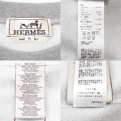 エルメス シグネチャー ロゴ 刺繍 コットン Tシャツ