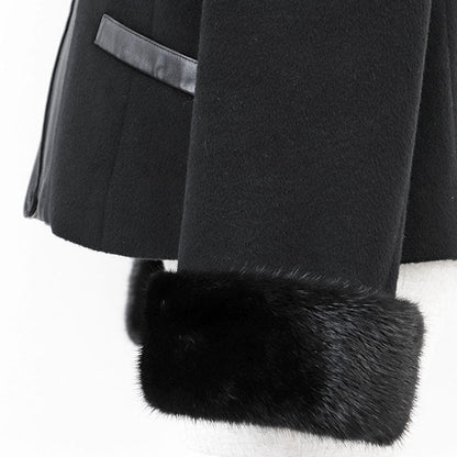 LEONARD FASHION PARIS カシミヤ レザー ジャケット