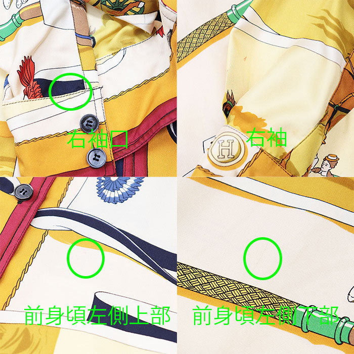 エルメス 馬車とハット シルクシャツ