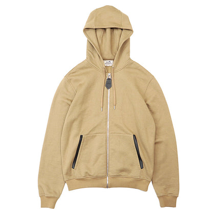 エルメス カシミア ブレンド レザー トリム フーディ