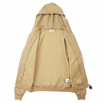 エルメス カシミア ブレンド レザー トリム フーディ