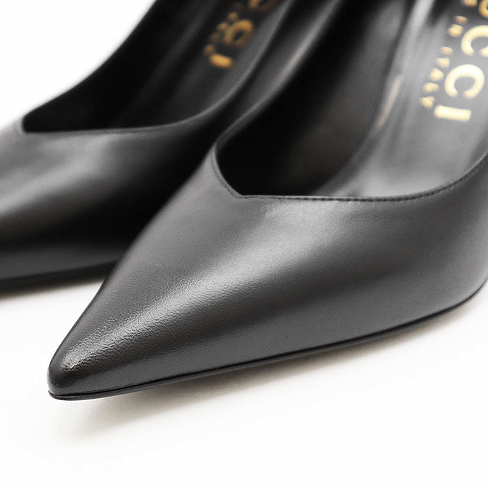 グッチ NAPPA CHARLOTTE NERO レザーパンプス