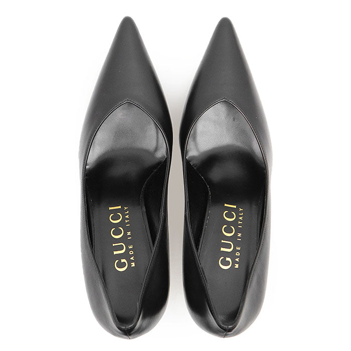 グッチ NAPPA CHARLOTTE NERO レザーパンプス