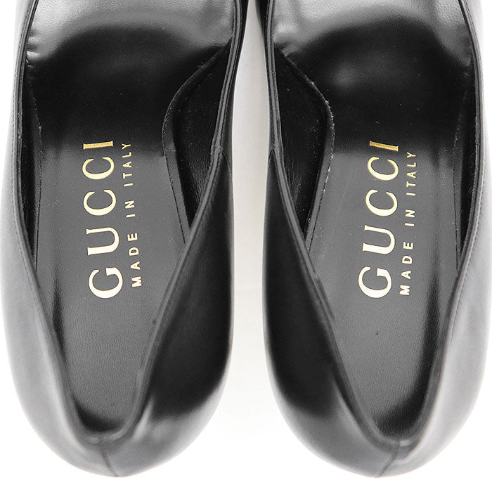 グッチ NAPPA CHARLOTTE NERO レザーパンプス