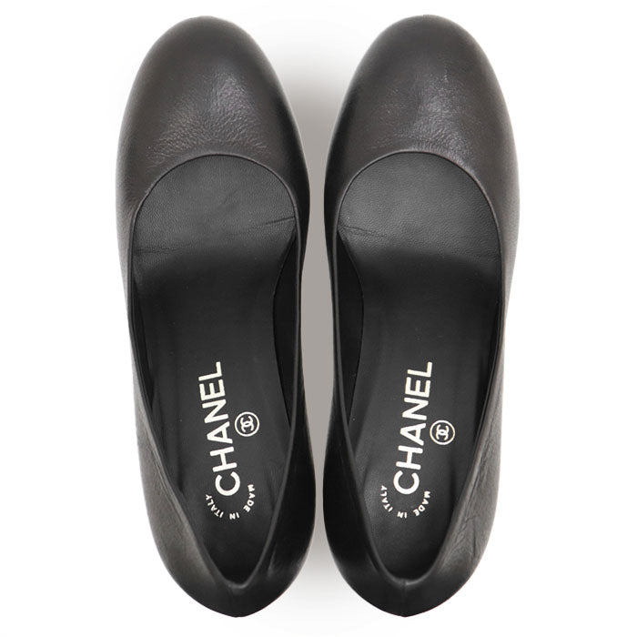 シャネル パールレザーパンプス