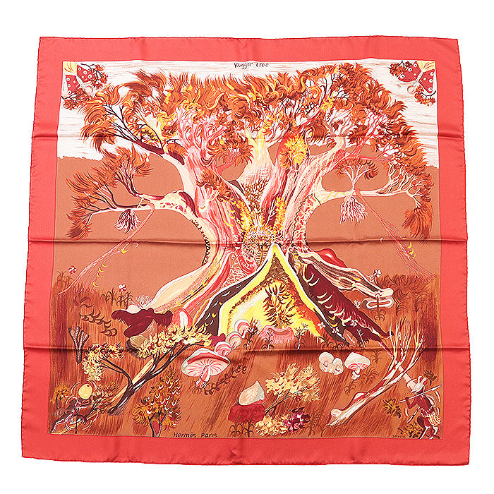 エルメス カレ 90 KUGGOR TREE シルク スカーフ
