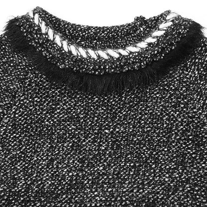 シャネル P39939 メランジニット/フェイクファー カシミヤブレンド ワンピース