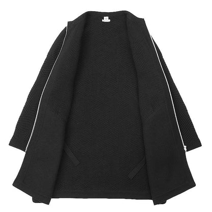エルメス ヘリンボーン ウール ロング カーディガン