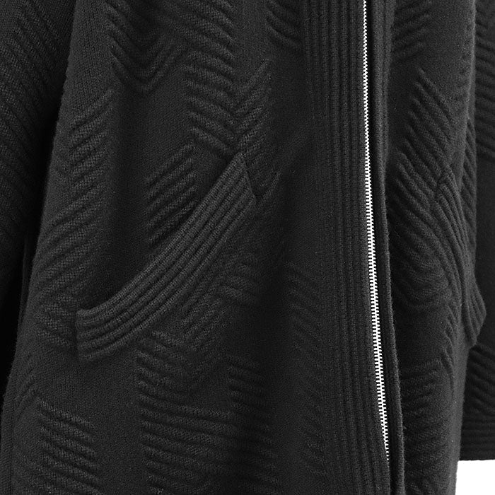 エルメス ヘリンボーン ウール ロング カーディガン