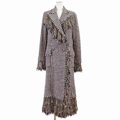 シャネル ウール シルク ロング コート