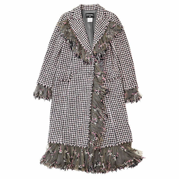 シャネル ウール シルク ロング コート