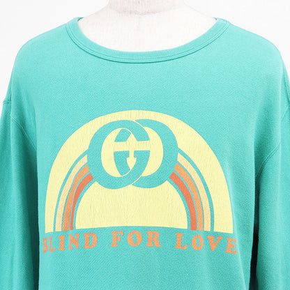 グッチ BLIND FOR LOVE GG ロゴ コットン スウェットシャツ