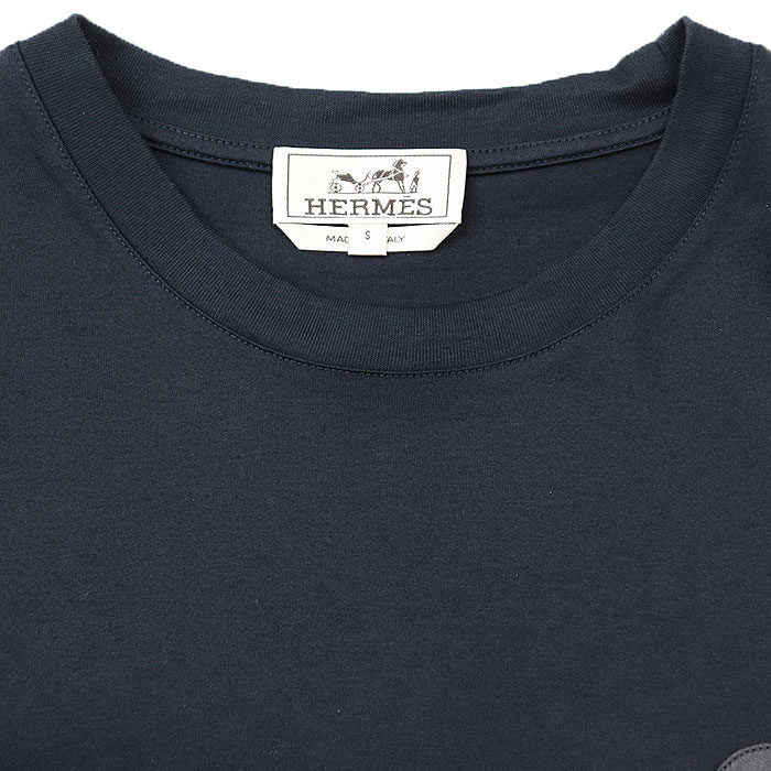 エルメス ラムレザー ワッペン コットンTシャツ