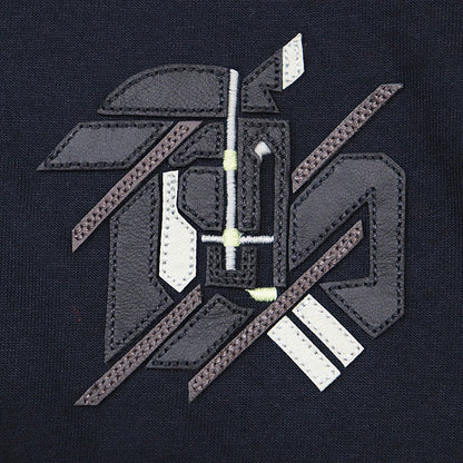 エルメス 半袖Tシャツ ラムレザー ワッペン コットン Tシャツ S