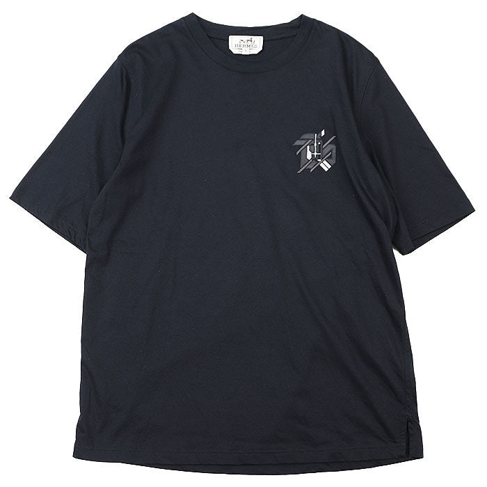 エルメス ラムレザー ワッペン コットンTシャツ