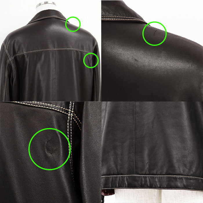 エルメス ラムスキン カーフレザー ジャケット