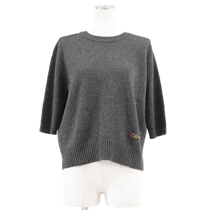 グッチ カシミヤ ミドルゲージ ショートスリーブニット