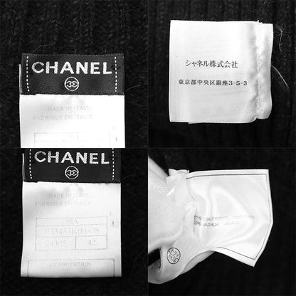 シャネル 08A P33445 カシミヤ アルパカ ニット ドレス
