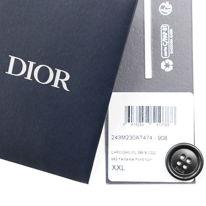 クリスチャン ディオール 100% カシミア ニット カーディガン