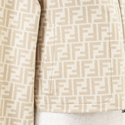 フェンディ ウールブレンドリバーシブルクロップドフーディージャケット