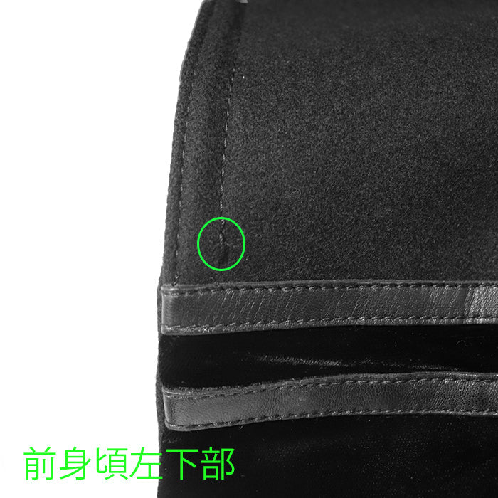 グッチ ウール ベロア レザー トレンチコート
