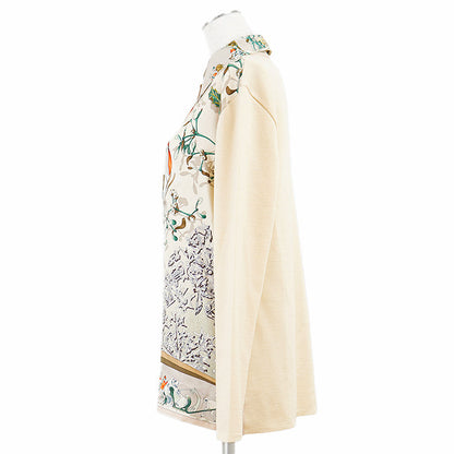 エルメス NEIGE D'ANTAN シルク ウール プルオーバー